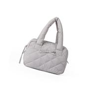 Sac de travail léger à motif losange, plusieurs poches, poignée sur le dessus, sac à main pour femme essentiel, gris