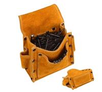 Sac de travail pour homme en cuir de vachette - Sac de rangement pour outils de réparation - Sac de rangement épais en cuir de vachette pour tournevis, outils de travail du bois, ronge résistant à