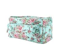 Sac de Tricot Quadrate, Organisateur Léger avec Motif Vert, Rangement Accessoires DIY - Protection Robuste, Portable et Idéal pour Débutants et Tisserands