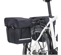Sac de vélo double pour porte bagages étanche 35 L Noir