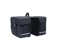 Sac de vélo double - VIDAXL - Noir - 35 L - Polyester 600D - Bandes réfléchissantes