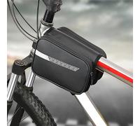 Sac de vélo étanche conçu pour le montage sur le faisceau avant de VTT avec rangement sécurisé pour téléphone et bordure réfléchissante (7" B)