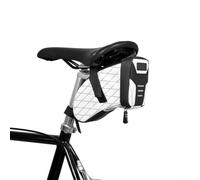 Sac de vélo étanche pour selle de vélo de montagne et vélo de route, sac de rangement portable pour outils de cyclisme (blanc)