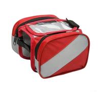 Sac de vélo multi-supports pour selle avant et traverse pour VTT conçu pour une intégration parfaite et une fiabilité (18 x 5 x 12 cm, rouge)