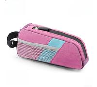 Sac de vélo pour vélo de route et VTT, 22,2 x 11,1 x 6,5 cm, avec poches en maille, sac en polyester imperméable pour le cyclisme, les trajets et les balades de week-end (rose/violet)