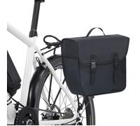 Sac de vélo simple étanche 21L - Noir - 2 crochets et 1 bande élastique