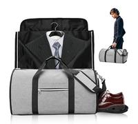 Sac de Vêtements Pliable, Garment Bag Sacs À Vêtements pour Voyage | S-ac À Vêtements Convertible | Sacs de Voyage de Grande Capacité Avec Pochette À Chaussures | Sac de Costume Suspendu de ge