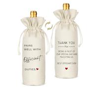 Sac de vin de mariage, cadeau d'officiant de mariage, cadeau de sac de vin officiant, cadeau de demoiselle d'honneur pour le jour de mariage, idées de mariage amusantes, se marie bien avec les devoirs