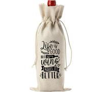Sac de vin en lin pour bouteilles de vin, cadeau d'adieu, ami et collègues, cadeau de remerciement pour enseignant, R, Beauté de masse