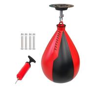 Sac de vitesse de boxe, sac de vitesse suspendu en forme de poire, balle pivotante portable, balle de boxe pour homme, balle de boxe pour femme, ballon de boxe réutilisable, ensemble de boxe de gym