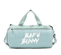 Sac de voy.Age Bad Bun. NY, Sac de Sport avec bandoulière Confortable, Parfaite pour W nds et voy.Ages Courts, polochon(Blue)