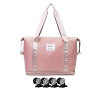 Sac de voyage 1200 g avec roulettes - Sac extensible de 40 x 22 x 32 cm avec poignées de transport et fermeture éclair - Matériau 100 % polyester - Bandoulière amovible - Sac imperméable - Sac de