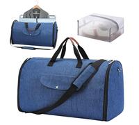 Sac de voyage 2 en 1 à suspendre, sac de voyage convertible pour les voyages d'affaires et les escapades de week-end, parfait pour homme et femme, bleu
