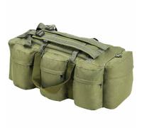 Sac de voyage 3 en 1 - 45 l - Vert olive - Sac de voyage robuste - Sac de sport et sac à dos avec 8 poches latérales - Tissu Oxford imperméable pour l'extérieur et le camping, vert, 1, Vintage