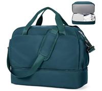 Sac de Voyage 45x36x20 pour Easyjet,Bagage à Main Léger, Sac fourre-Tout de Sport Imperméable pour W nd avec Compartiment à Chaussures pour Travel Gym Danse,C4-Bleu Paon