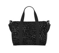 Sac de voyage à bandoulière avec illustration abstraite, science, chimie, impression 3D, convient pour les courts voyages et les entraînements de gym