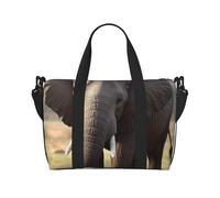 Sac de voyage à bandoulière classique résistant à l'eau, grand bagage à main avec sangle réglable, multi-compartiments pour la gym, les voyages, l'extérieur, Éléphant à grosses oreilles, Taille unique