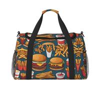 Sac de voyage à bandoulière de grande capacité avec fermetures éclair en nylon, bandoulière et plusieurs poches, noir, taille unique, Noir , Taille unique