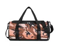 Sac de Voyage à bandoulière for Homme, idéal for Les Courts trajets, Les W nds, Les entraînements Sportifs et Le Basket-Ball(Camouflage Brown)
