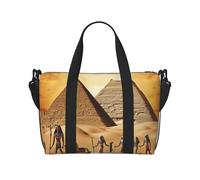 Sac de voyage à bandoulière résistant à l'eau, grand bagage à main avec sangle réglable, multi-compartiments pour la gym, les voyages, l'extérieur, Égypte ancienne, Taille unique