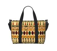 Sac de voyage à bandoulière style bohème traditionnel africain imprimé pour adulte Convient pour les voyages, le camping, les pique-niques