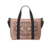 Sac de voyage à bandoulière style oriental antique, 41 cm x 29 cm x 15 cm, sac de voyage, sac de cabine, sac de nuit, sac fourre-tout unisexe, Noir , Taille unique