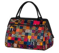 Sac de voyage à imprimé tribal africain pour femmes, hommes, enfants, garçons, filles, week-end, sac fourre-tout de 24 L, sac fourre-tout pour sport, gym, yoga, couleur, Big, Organiseur de sac