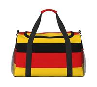 Sac de voyage à main avec drapeau de l'Allemagne - Grand sac fourre-tout réutilisable, parfait pour les activités de plein air, le sport, le camping et les courses, noir, One Size