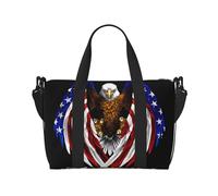 Sac de voyage à main avec drapeau des États-Unis pour homme et femme. Matériau durable et design élégant, adapté pour les voyages d'affaires et de loisirs.