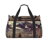 Sac de voyage à main avec imprimé paysage arctique de l'Alaska - Idéal pour les voyages longue distance et un usage quotidien, Noir , Taille unique
