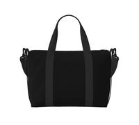 Sac de voyage à main avec motif carte du monde - Léger et polyvalent - Design spacieux - Sac multi-usages - Sac de bagage, sac de plage, sac de sport, sac de sport, Noir , Taille unique, Bagage à main
