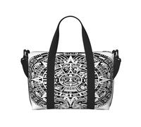 Sac de voyage à main de 18 L, calendrier maya fin du monde, sac de voyage, sac fourre-tout pour homme et femme, Noir , Hand Travel Bag, Sac à vêtements de voyage