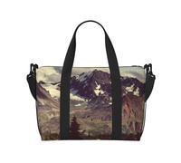 Sac de voyage à main de 18 L - Paysage arctique des montagnes de l'Alaska - Sac de voyage pour homme et femme, Noir , Hand Travel Bag, Sac à vêtements de voyage