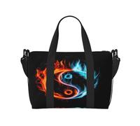 Sac de voyage à main de 18 L pour eau et feu de Tai Chi Sac de voyage Sac fourre-tout pour homme et femme, Noir , Hand Travel Bag, Sac à vêtements de voyage