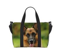 Sac de voyage à main de 18 L - Sac fourre-tout de voyage pour homme et femme - Motif berger allemand, Noir , Hand Travel Bag, Sac à vêtements de voyage