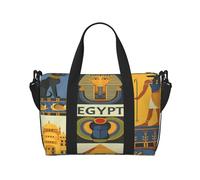 Sac de voyage à main de 18 L - Série Tribe de l'Égypte ancienne - Sac de voyage pour homme et femme, Noir , Hand Travel Bag, Sac à vêtements de voyage