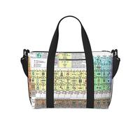 Sac de voyage à main de 18 L, tableau périodique des éléments, sac de voyage, sac de voyage, sac fourre-tout pour homme et femme, Noir , Hand Travel Bag, Sac à vêtements de voyage