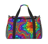 Sac de voyage à main de couleur vive - Grand sac fourre-tout réutilisable, parfait pour les activités de plein air, le sport, le camping et les courses, noir, One Size