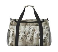 Sac de voyage à main de grande capacité avec imprimé lama mignon pour le week-end en avion