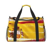 Sac de voyage à main drapeau de l'Espagne. Design tendance, grande capacité de stockage, adapté pour les voyages d'affaires et les voyages courts, noir, taille unique