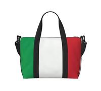 Sac de voyage à main drapeau de l'Italie. Pour homme et femme. Matériau durable et design élégant, adapté pour les voyages d'affaires et de loisirs, noir, taille unique