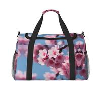 Sac de voyage à main en fleurs de cerisier - Grand sac fourre-tout réutilisable, parfait pour les activités de plein air, le sport, le camping et les courses, noir, One Size