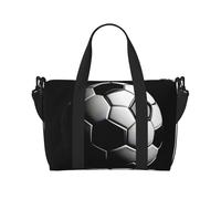 Sac de voyage à main imprimé « I Like Soccer », sac de sport, sac de nuit, sac de voyage de plage, sacs de week-end pour homme et femme, noir, taille unique, Noir/blanc, One Size