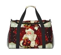Sac de voyage à main imprimé Merry Christmas Santa Claus - Pour les affaires personnelles, le sport et le fitness, voyage longue distance, Noir , Taille unique