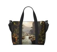 Sac de voyage à main montagnes et rivières. Pour homme et femme. Matériau durable et design élégant, adapté pour les voyages d'affaires et de loisirs.