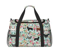 Sac de voyage à main pour animaux de la ferme - Grand sac fourre-tout réutilisable, parfait pour les activités de plein air, le sport, le camping et les courses, noir, One Size