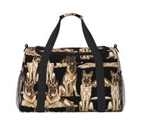 Sac de voyage à main pour chien de berger allemand - Grand sac fourre-tout réutilisable, parfait pour les activités de plein air, le sport, le camping et les courses, noir, One Size