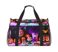 Sac de voyage à main pour Halloween, carnaval, fête - Grand sac fourre-tout réutilisable, parfait pour les activités de plein air, le sport, le camping et les courses, noir, One Size