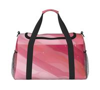 Sac de voyage à main style dégradé rose. Design tendance, grande capacité de stockage, adapté pour les voyages d'affaires et les voyages courts, noir, taille unique