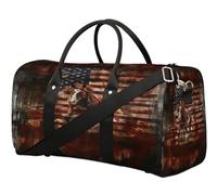 Sac de voyage à motif cheval avec drapeau américain pour femmes, hommes, filles, garçons, week-end, sac fourre-tout de 22,7 L, bagage cabine, pour sport, gym, yoga, couleur, 22.7L, Organiseur de sac